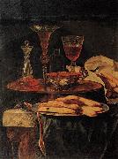 Christian Berentz Still-Life with Crystal Glasses and Sponge-Cakes painting